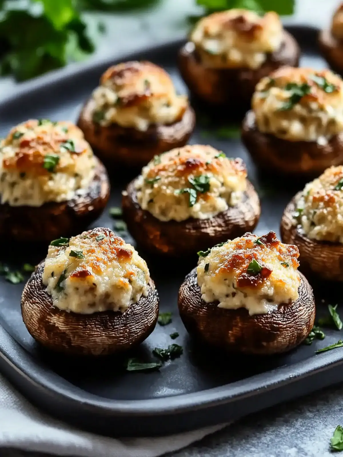 Delicious Stuffed Mushrooms with Cream Cheese and Parmesan Bliss 3 Stuffed Mushrooms with Cream Cheese and Parmesan
