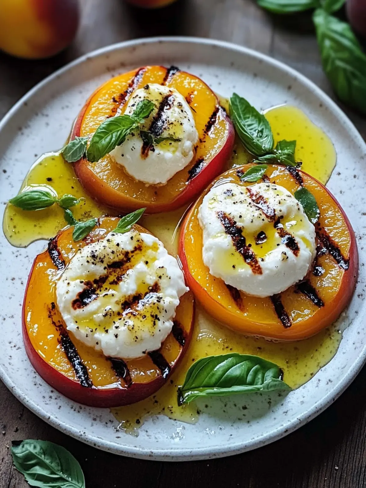 Grilled Nectarines with Burrata and Honey: Your Summer Treat! 3 Grilled Nectarines with Burrata and Honey