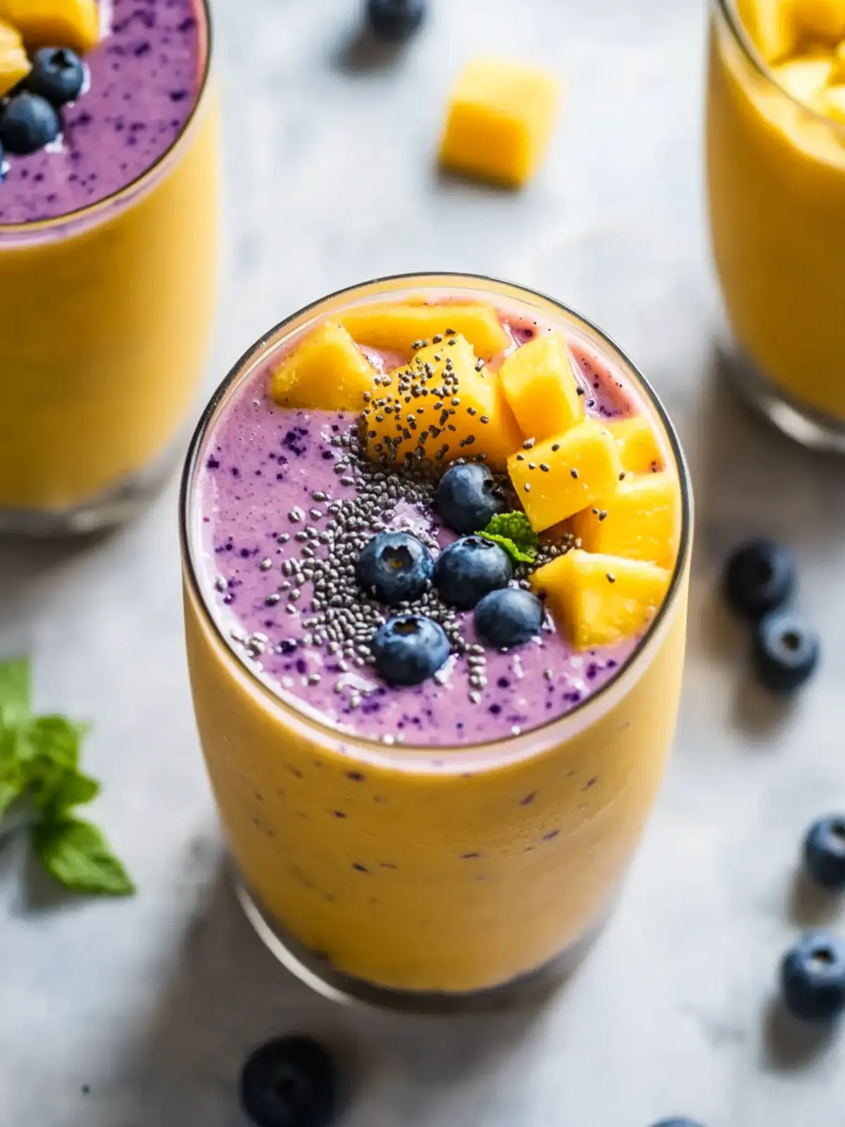 Tropical Mango Blueberry Lassi: Your Quick Healthy Refreshment 4 Tropical Mango Blueberry Lassi