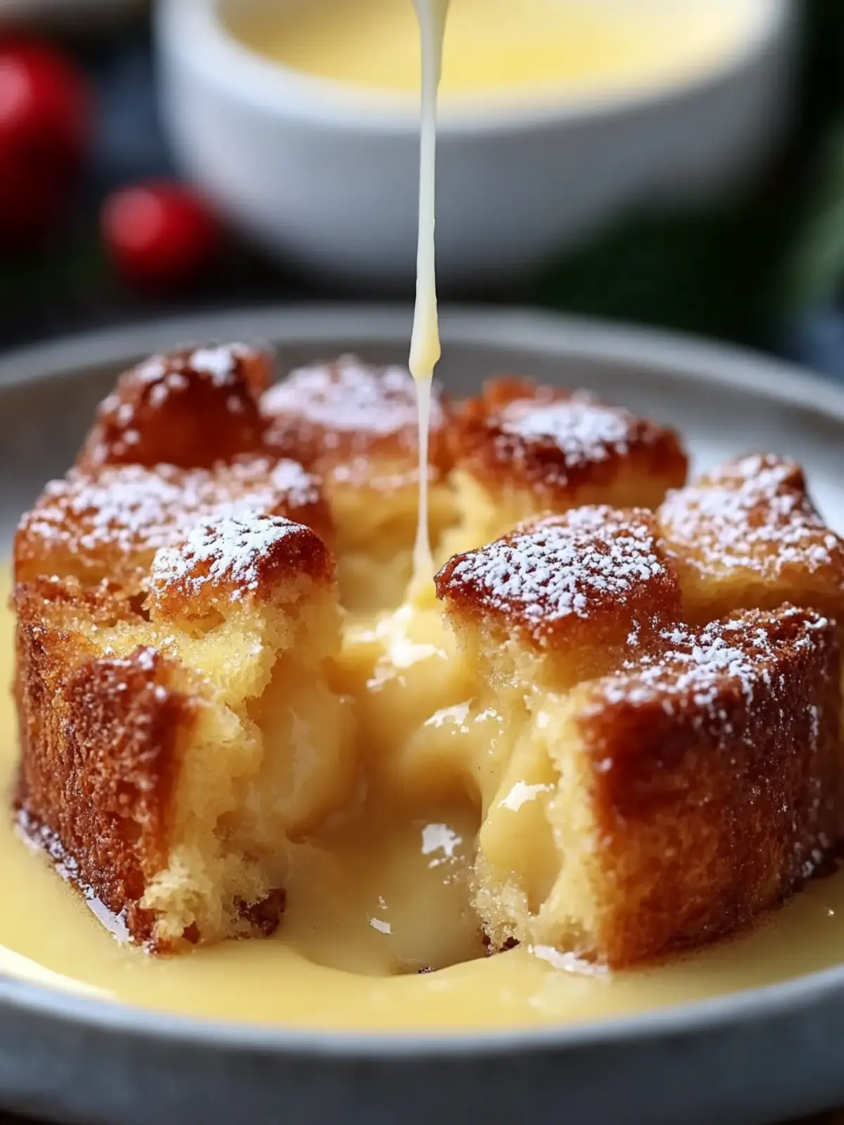 Classic Bread Pudding with Vanilla Custard A Cozy Delight 2 Classic Bread Pudding with Vanilla Custard