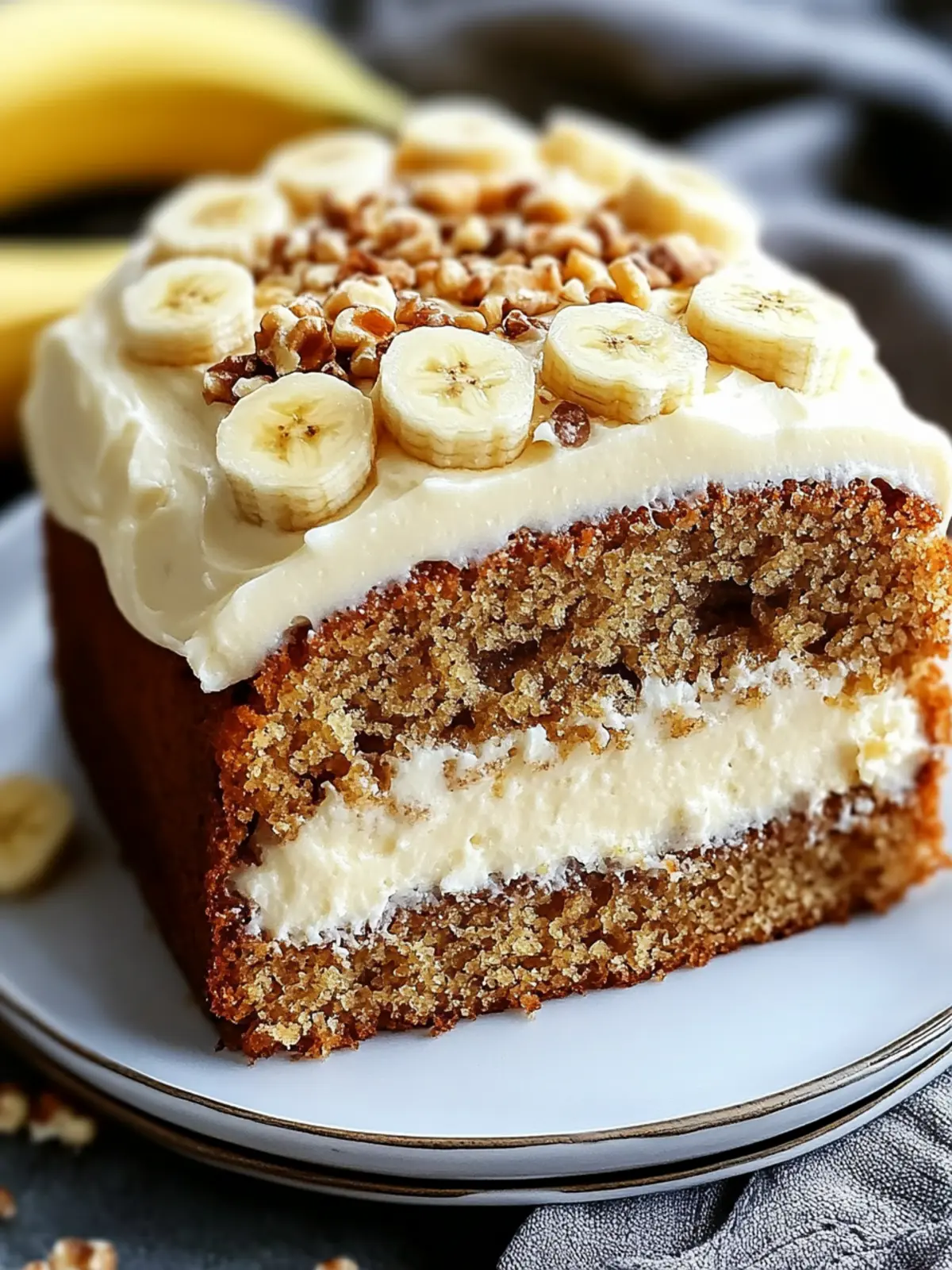 Irresistible Banana Bread Cake with Cream Cheese Frosting Delight 2 Banana Bread Cake with Cream Cheese Frosting