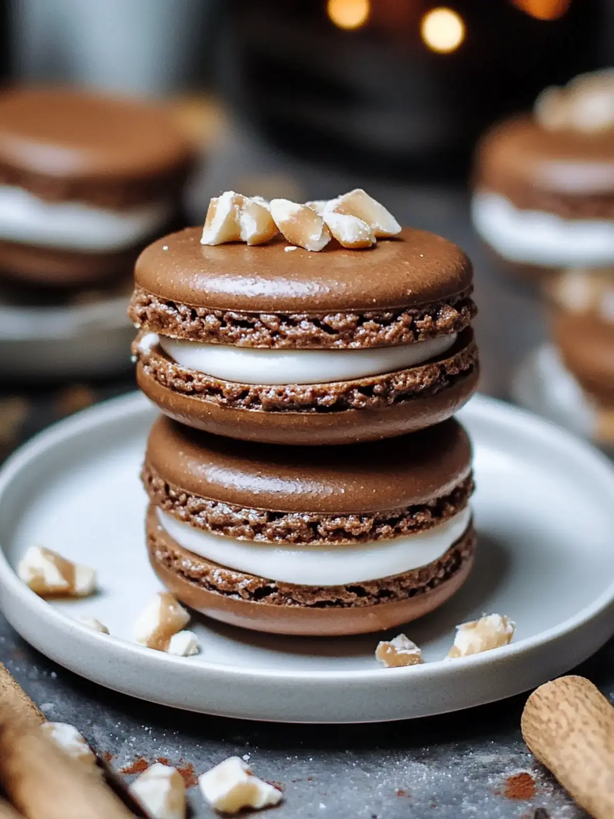 Irresistible Hot Cocoa Macarons: A Cozy Winter Treat 2 Hot Cocoa Macarons