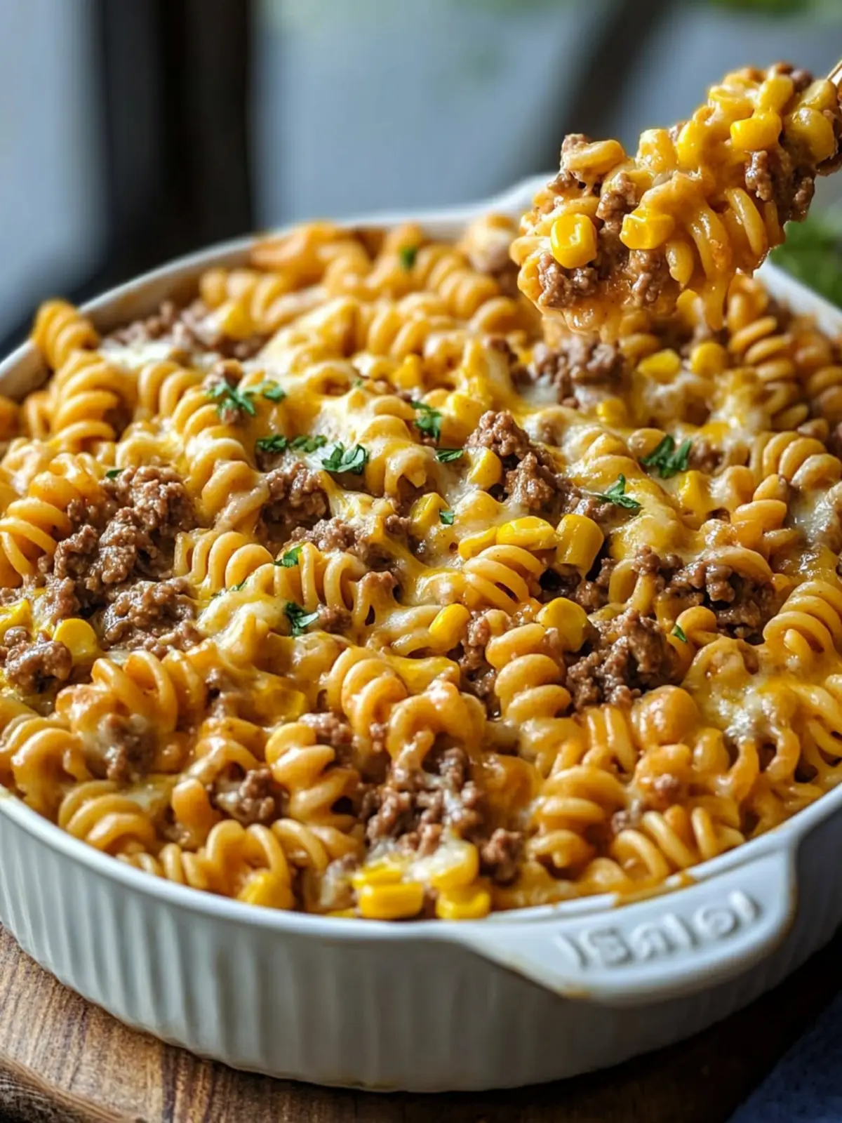 Cheesy Ranch Rotini Bake with Beef and Sweet Corn Delight 3 Cheesy Ranch Rotini Bake with Beef and Sweet Corn