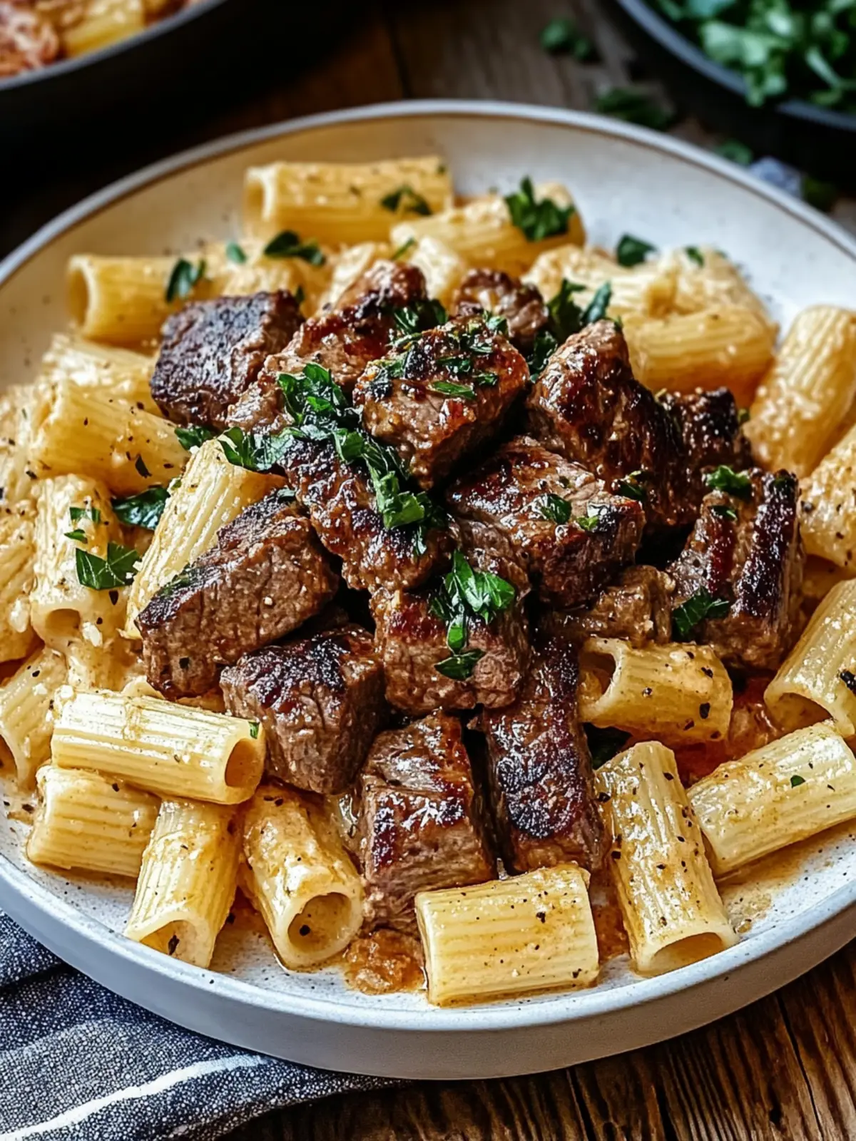 Cajun Steak Tips in Creamy Rigatoni for Cozy Weeknight Dinners 4 Cajun Steak Tips in Creamy Rigatoni