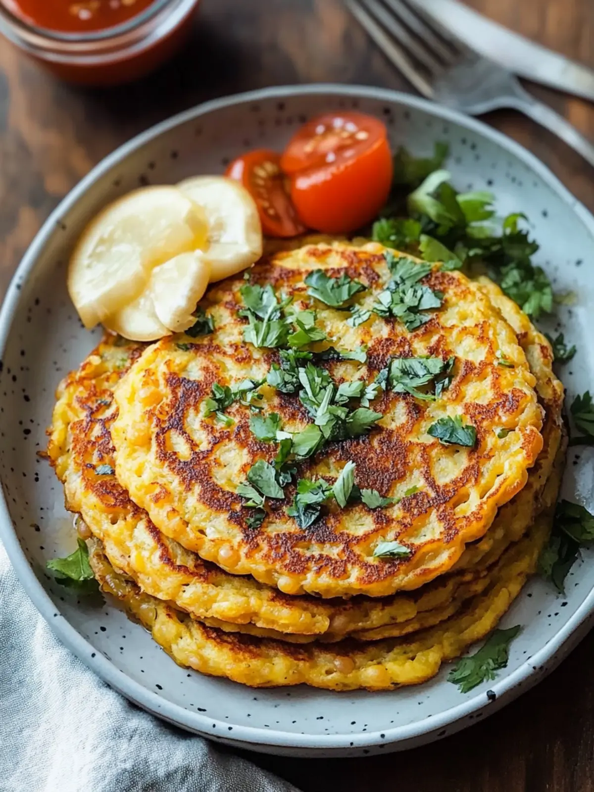 Savory Red Lentil Pancakes for a Healthy Weekend Brunch 2 Savory Red Lentil Pancakes