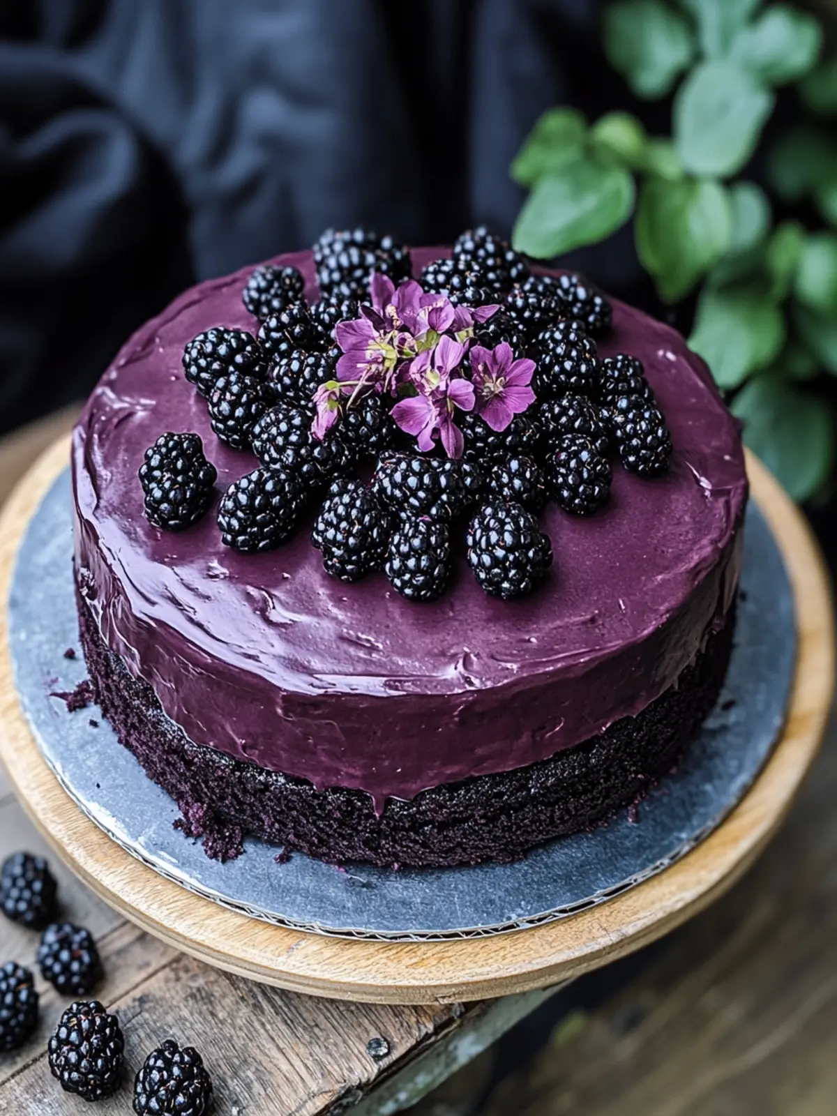 Blackberry Velvet Gothic Cake: A Decadent Slice of Elegance 4 Blackberry Velvet Gothic Cake