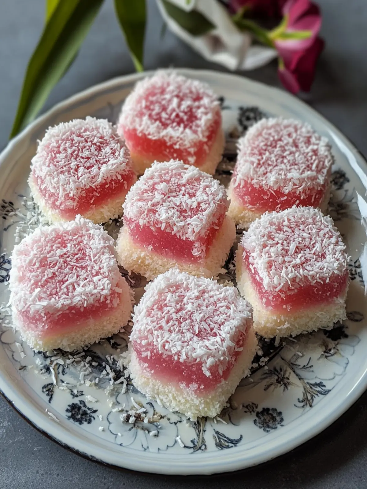 Delicious Vintage Australian Pink Jelly Coconut Cakes to Enjoy 4 Vintage Australian Pink Jelly Coconut Cakes