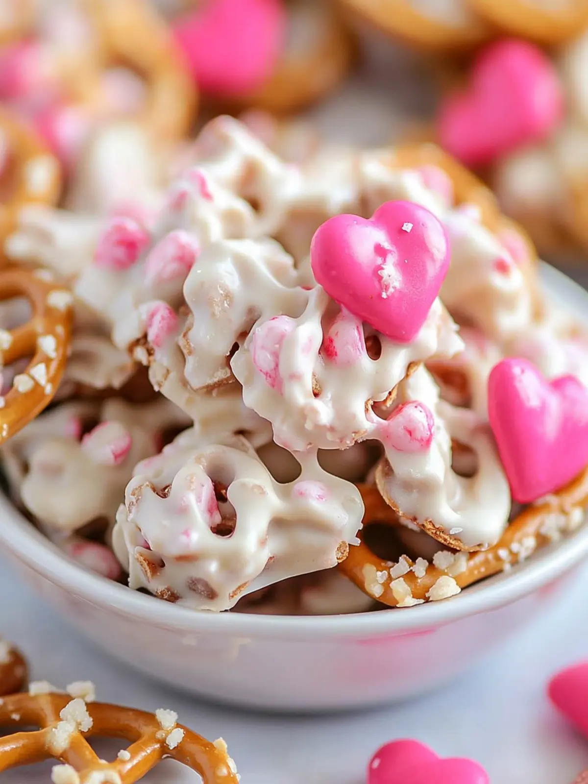 Valentine's Day White Chocolate Crockpot Candy with Pretzels Bliss 2 Valentine s Day White Chocolate Crockpot Candy with Pretzels