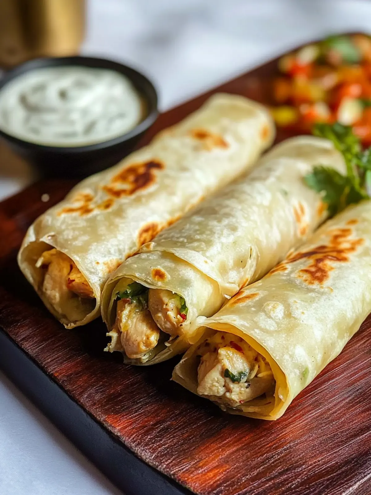 Savory Chicken Paratha Roll with Garlic Sauce in 30 Minutes 4 Chicken Paratha Roll With Garlic Sauce
