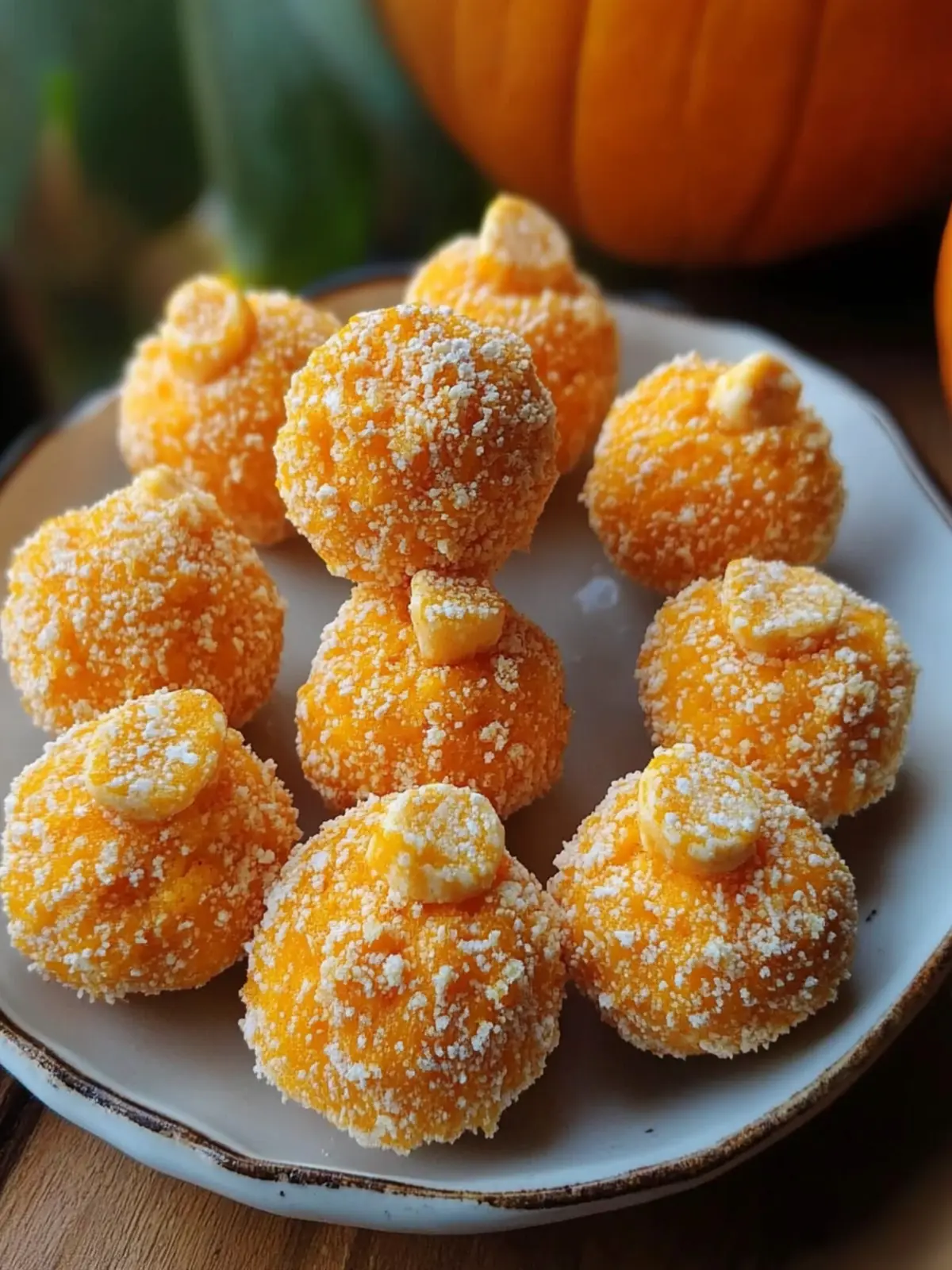 Irresistible Mini Pumpkin Cheese Balls: Perfect No-Bake Snack! 2 Irresistible Mini Pumpkin Cheese Balls