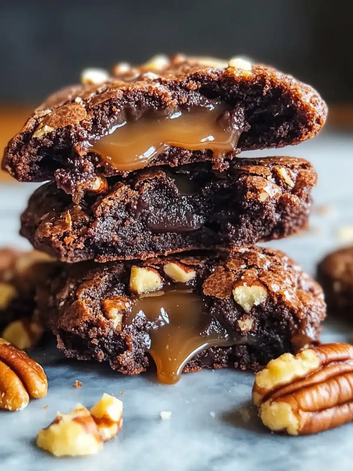 Caramel Pecan Brownie Cookies for a Chewy Sweet Escape 2 Caramel Pecan Brownie Cookies