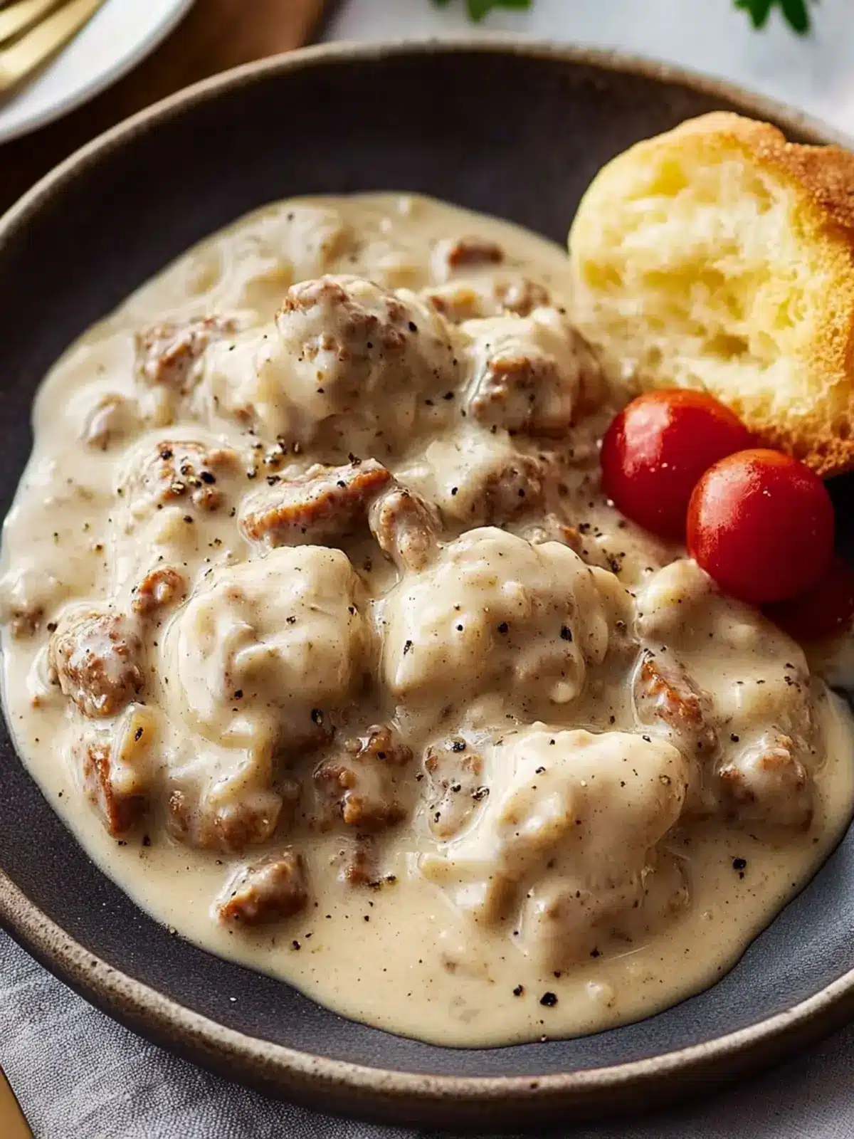 Savor Quick & Easy Sausage Gravy Over Warm Biscuits Today 3 Quick & Easy Sausage Gravy