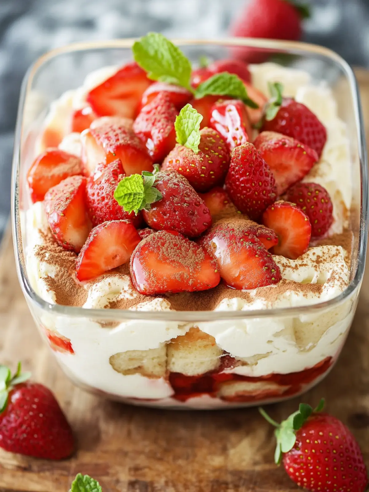 Irresistible Strawberry Tiramisu: No-Bake Summer Delight 4 Strawberry Tiramisu'