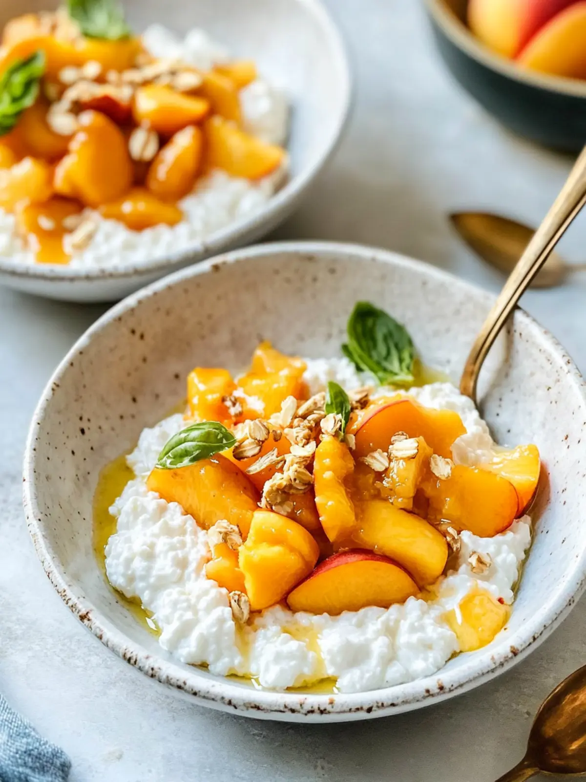 Peach Pie Cottage Cheese Bowls for a Quick Protein Boost 4 Peach Pie Cottage Cheese Bowls