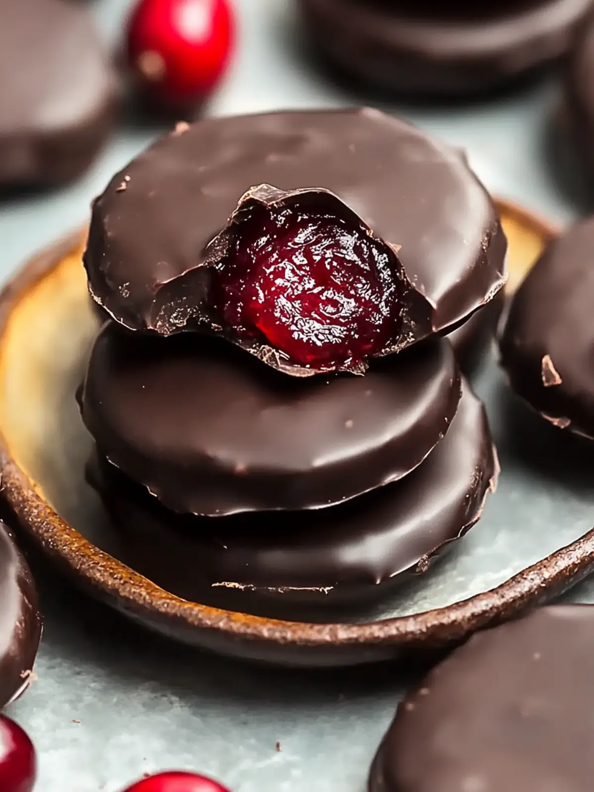 Chocolate Covered Cranberry Sauce Bites for Festive Joy 4 Chocolate Covered Cranberry Sauce Bites