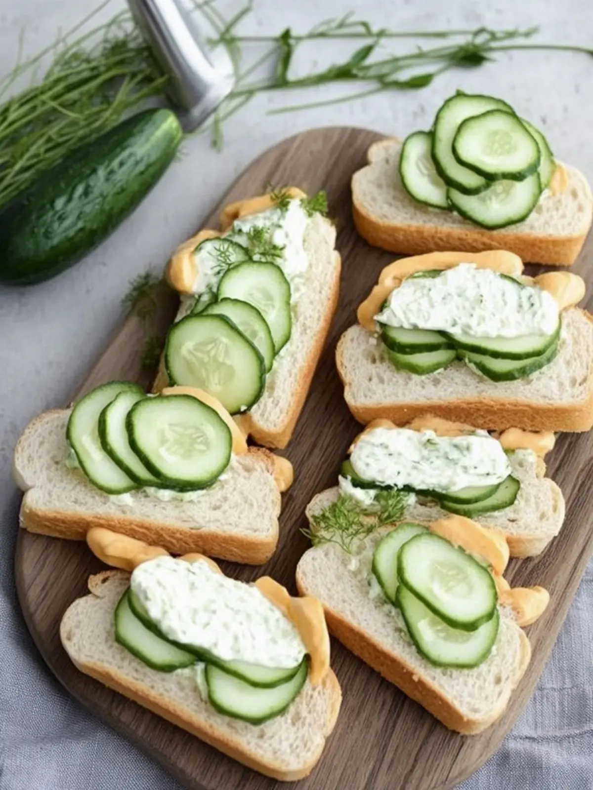 Easter Cucumber Sandwiches with Creamy Carrot Herb Spread 4 Easter Cucumber Sandwiches