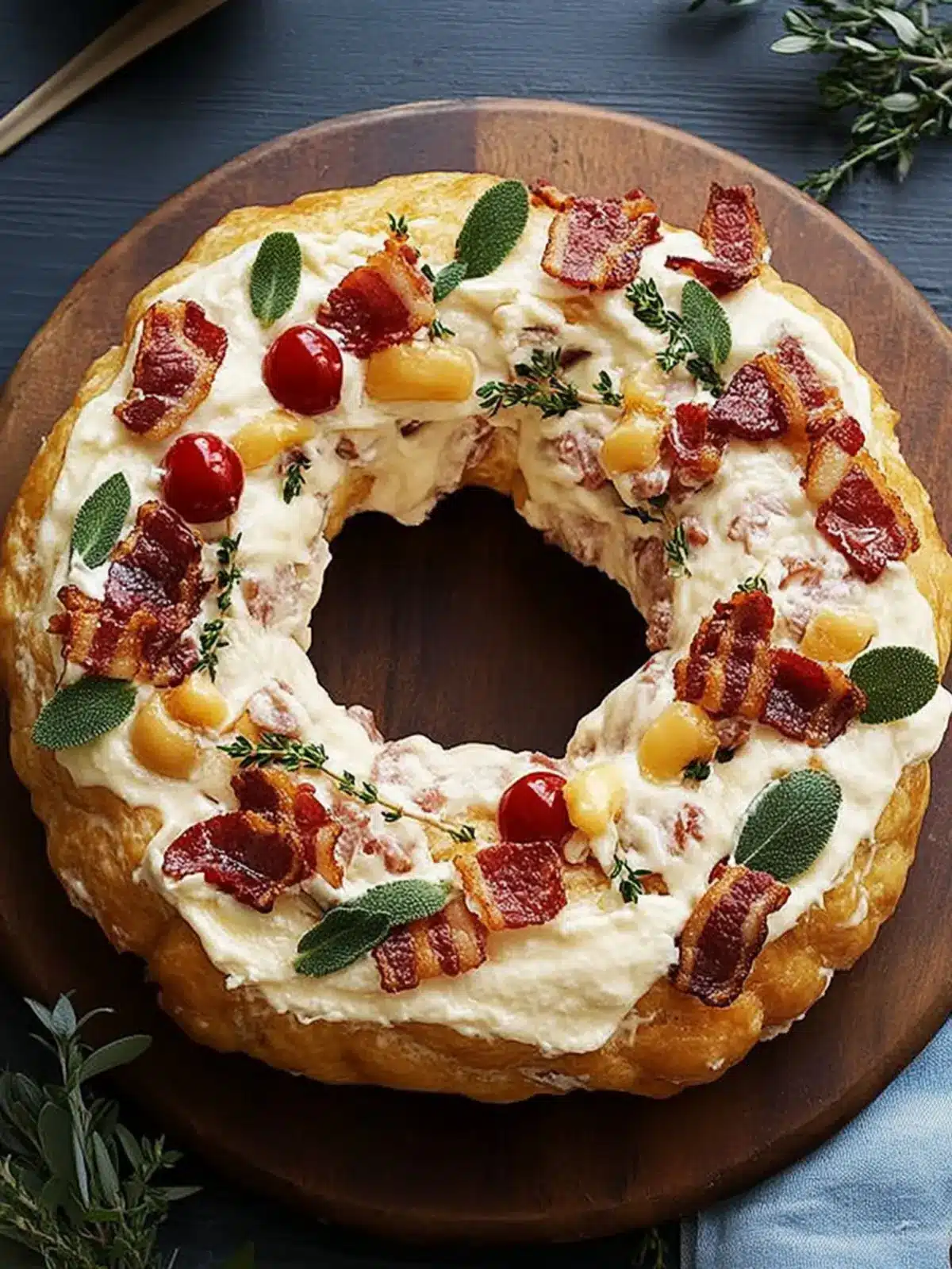Bacon Cheese Wreath: A Festive Must-Make for Gatherings 2 Bacon Cheese Wreath