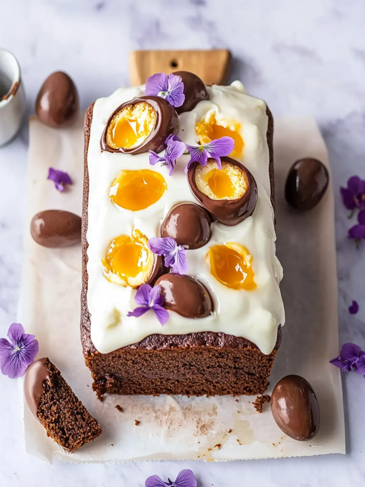 Indulge in Creme Egg Chocolate Loaf Cake for Easter Bliss 3 Creme Egg Chocolate Loaf Cake