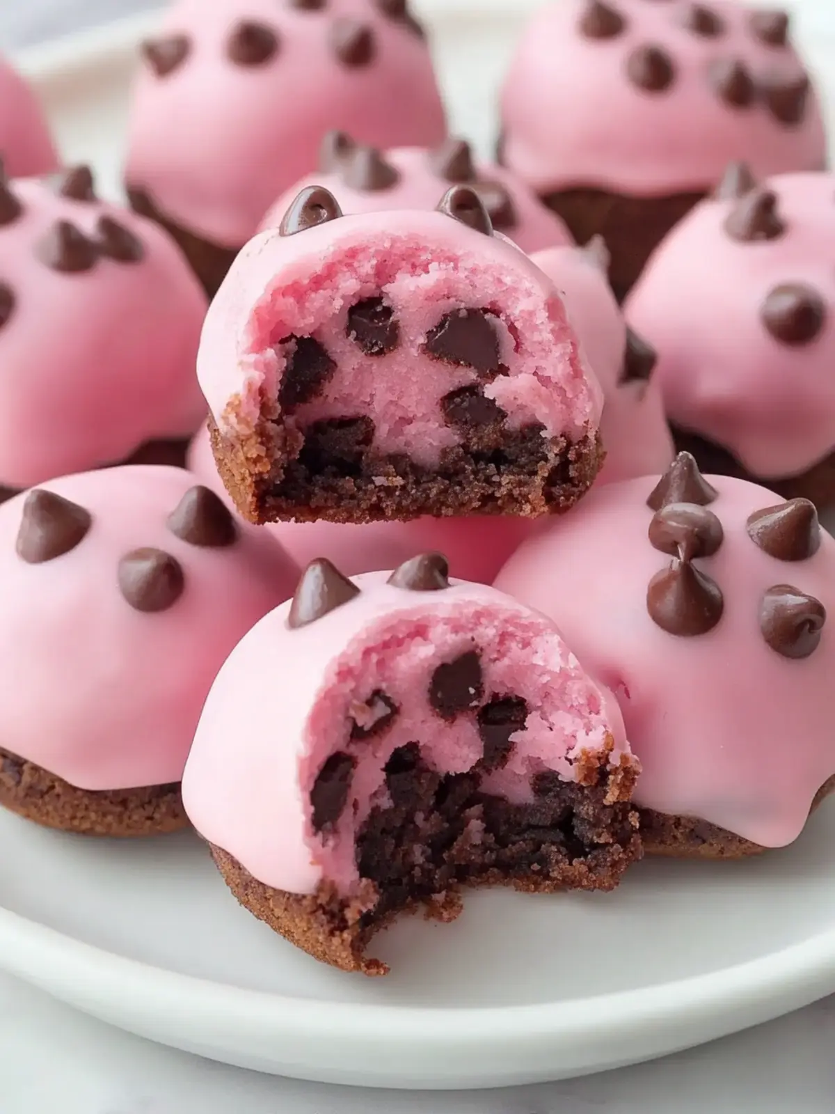 Pink Chocolate-Chip Cookie Dough Brownie Bites for Sweet Cravings 2 Pink Chocolate-Chip Cookie Dough Brownie Bites