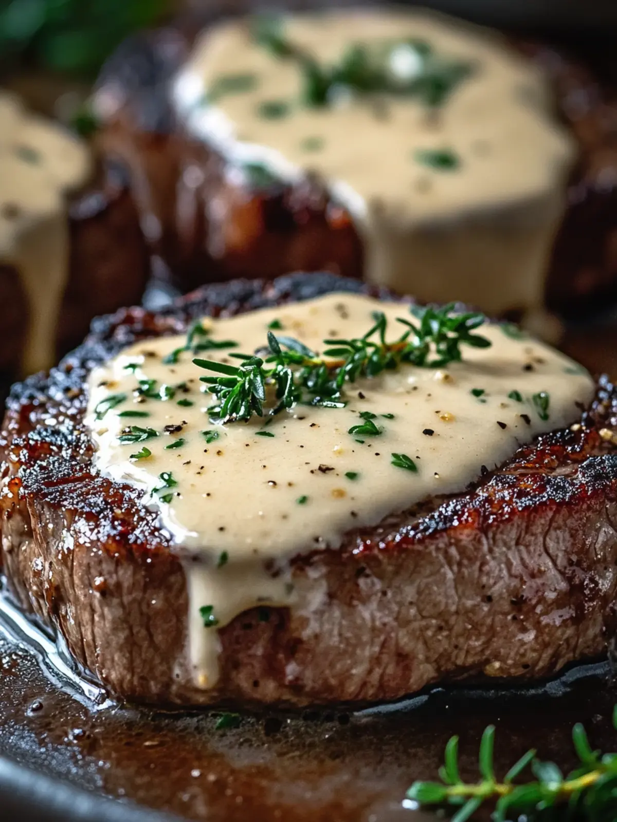 Juicy Steak with Creamy Garlic Sauce in Under 30 Minutes 2 Juicy Steak with Creamy Garlic Sauce