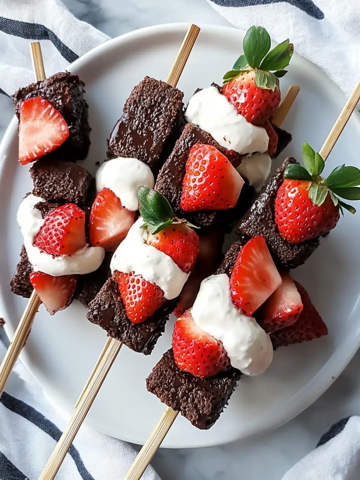 Sweet Strawberry Brownie Kabobs for a Fun Summer Treat 2 Sweet Strawberry Brownie Kabobs