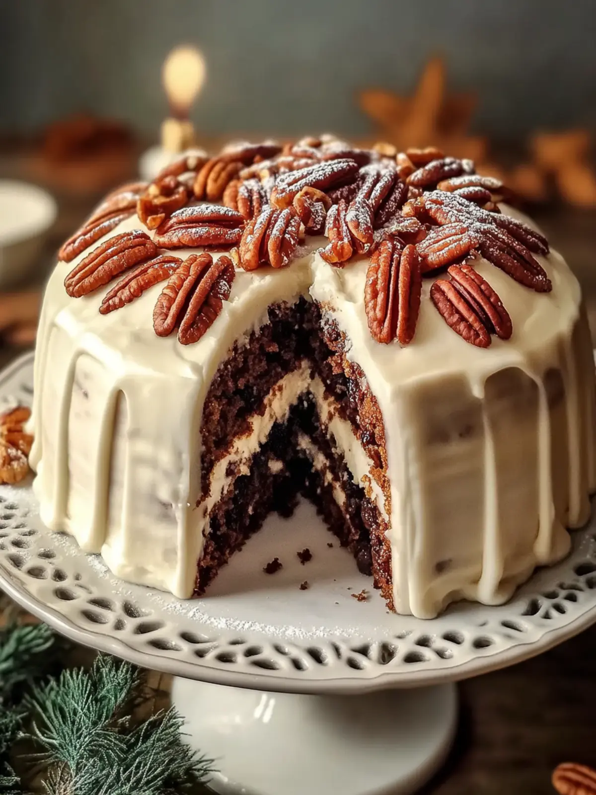 Irresistible Spiced Raisin Pecan Cake with Cream Cheese Frosting 2 Spiced Raisin Pecan Cake with Cream Cheese Frosting