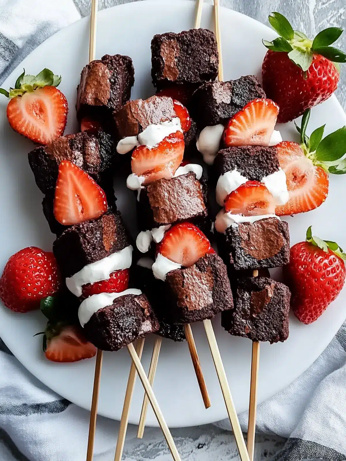 Sweet Strawberry Brownie Kabobs for a Fun Summer Treat 3 Sweet Strawberry Brownie Kabobs