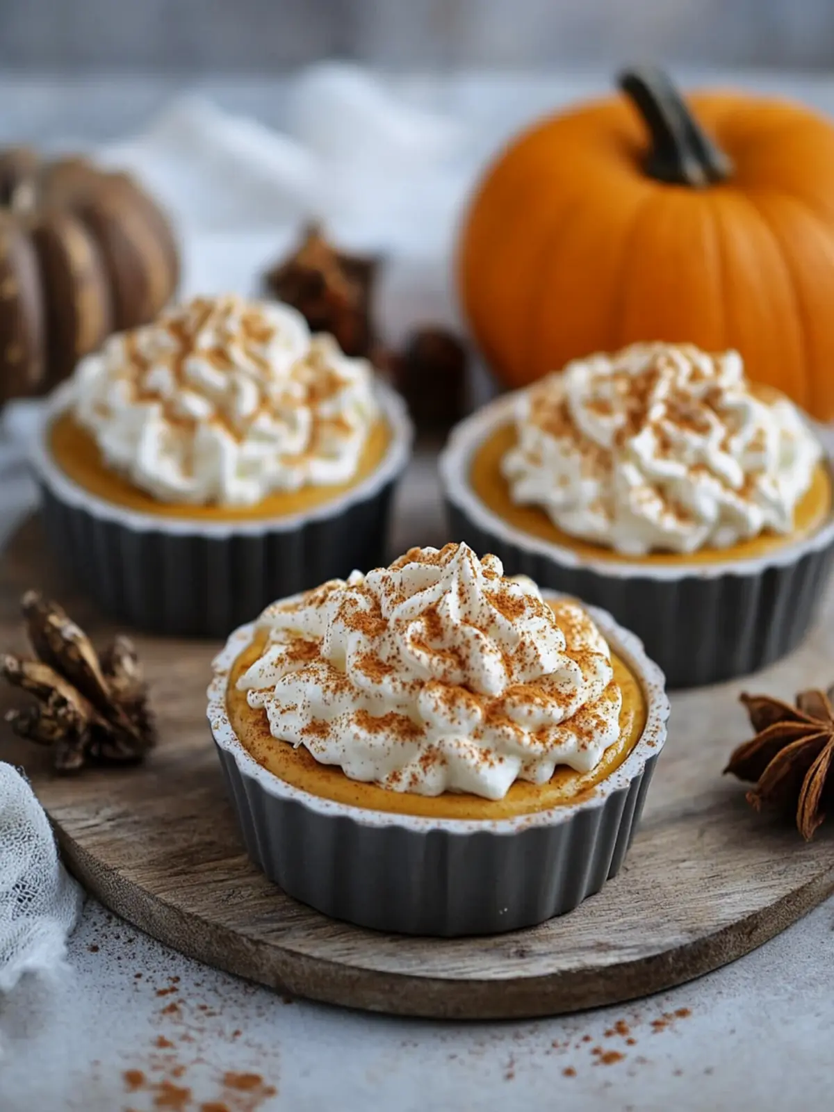 Creamy Pumpkin Pots de Crème with Spiced Whipped Cream Delight 3 Pumpkin Pots de Crème with Spiced Whipped Cream