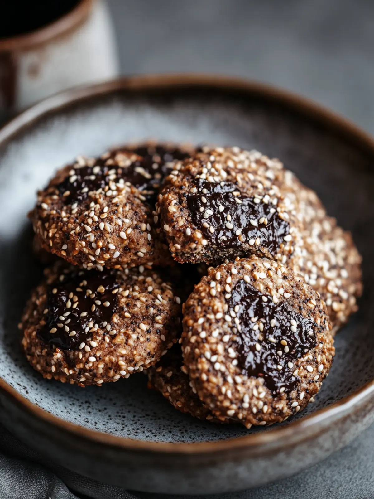 Nutty Sesame Chocolate Rye Breakfast Cookies You ll Love 2 Sesame Chocolate Rye Breakfast Cookies