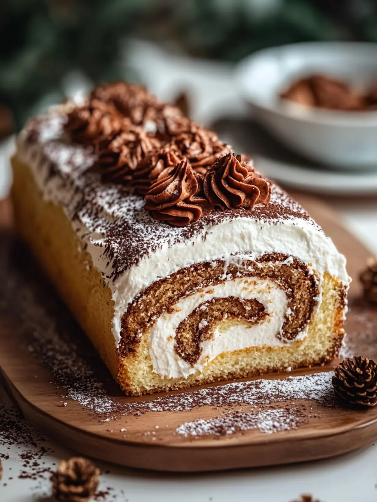 Delight Your Holidays with Tiramisu Yule Log Cake Recipe 2 Tiramisu Yule Log Cake
