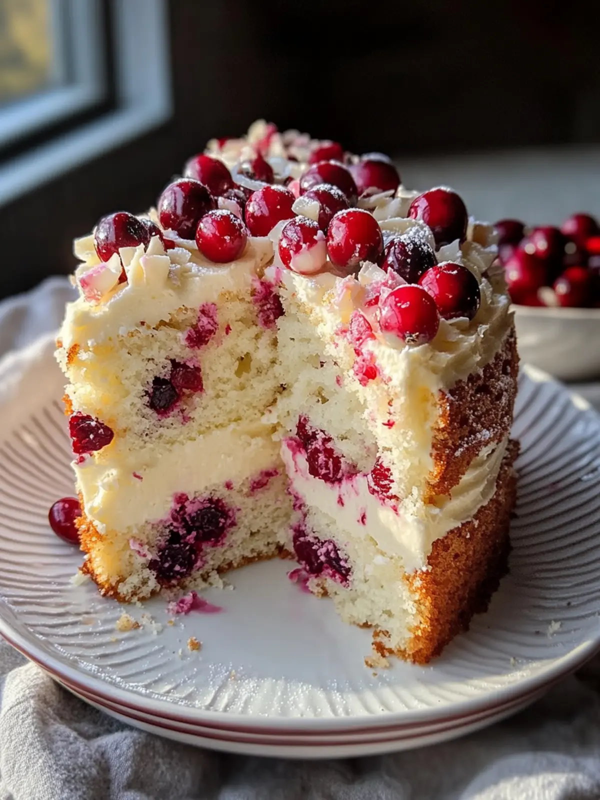 Decadent White Chocolate Cranberry Cake for Holiday Bliss 2 White Chocolate Cranberry Cake