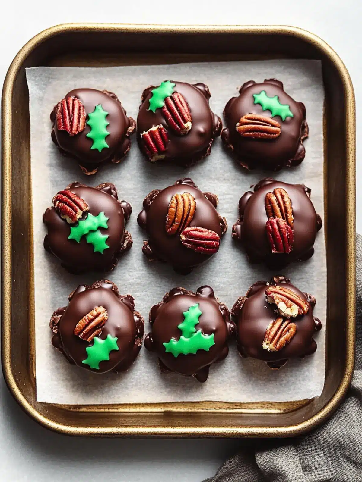 Decadent Chocolate Pecan Holiday Turtles in 30 Minutes 4 Chocolate Pecan Holiday Turtles