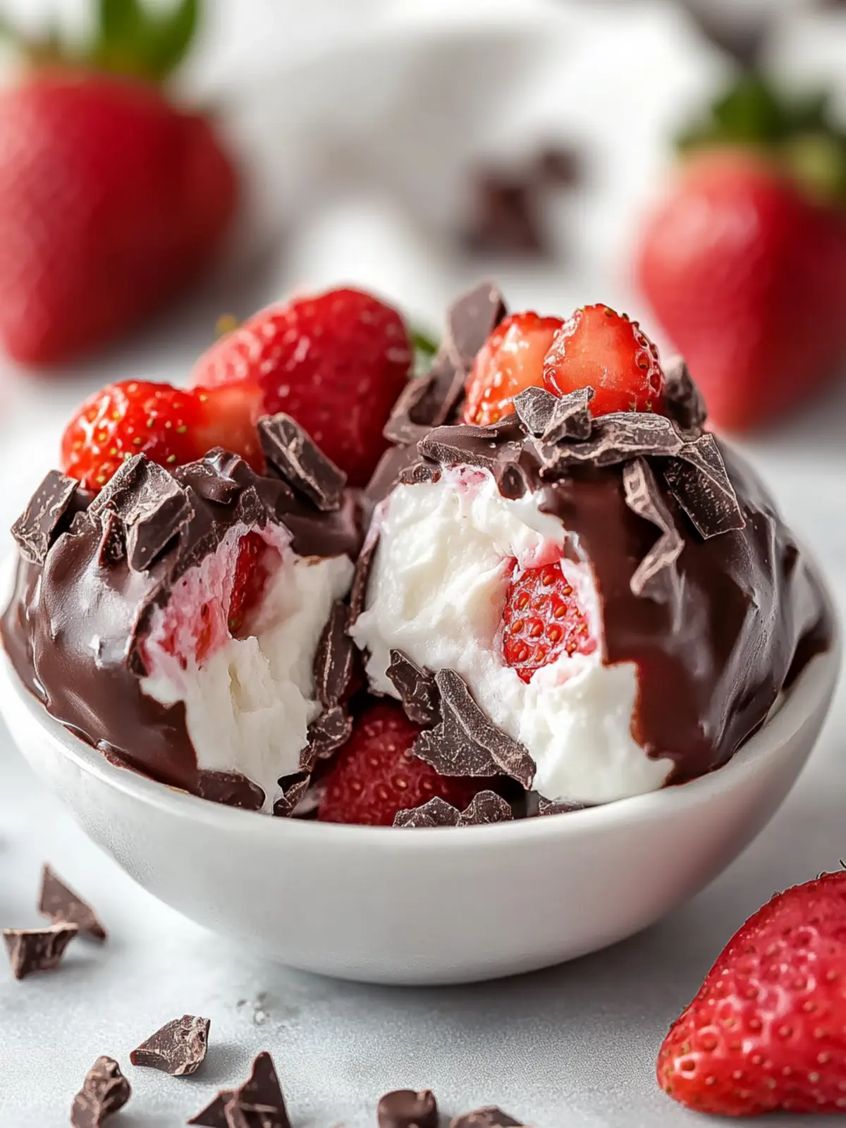 Delicious Chocolate Strawberry Yogurt Clusters for Guilt-Free Indulgence 3 Chocolate Strawberry Yogurt Clusters