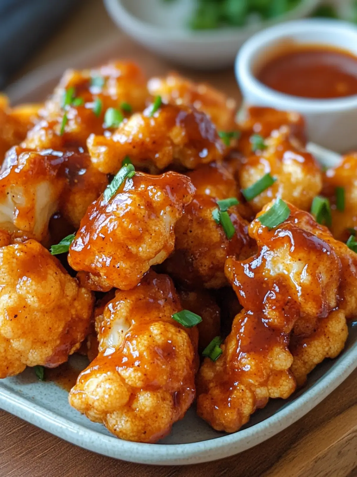 Crispy Air Fryer BBQ Cauliflower Wings for Guilt-Free Snacking 3 Air Fryer BBQ Cauliflower Wings
