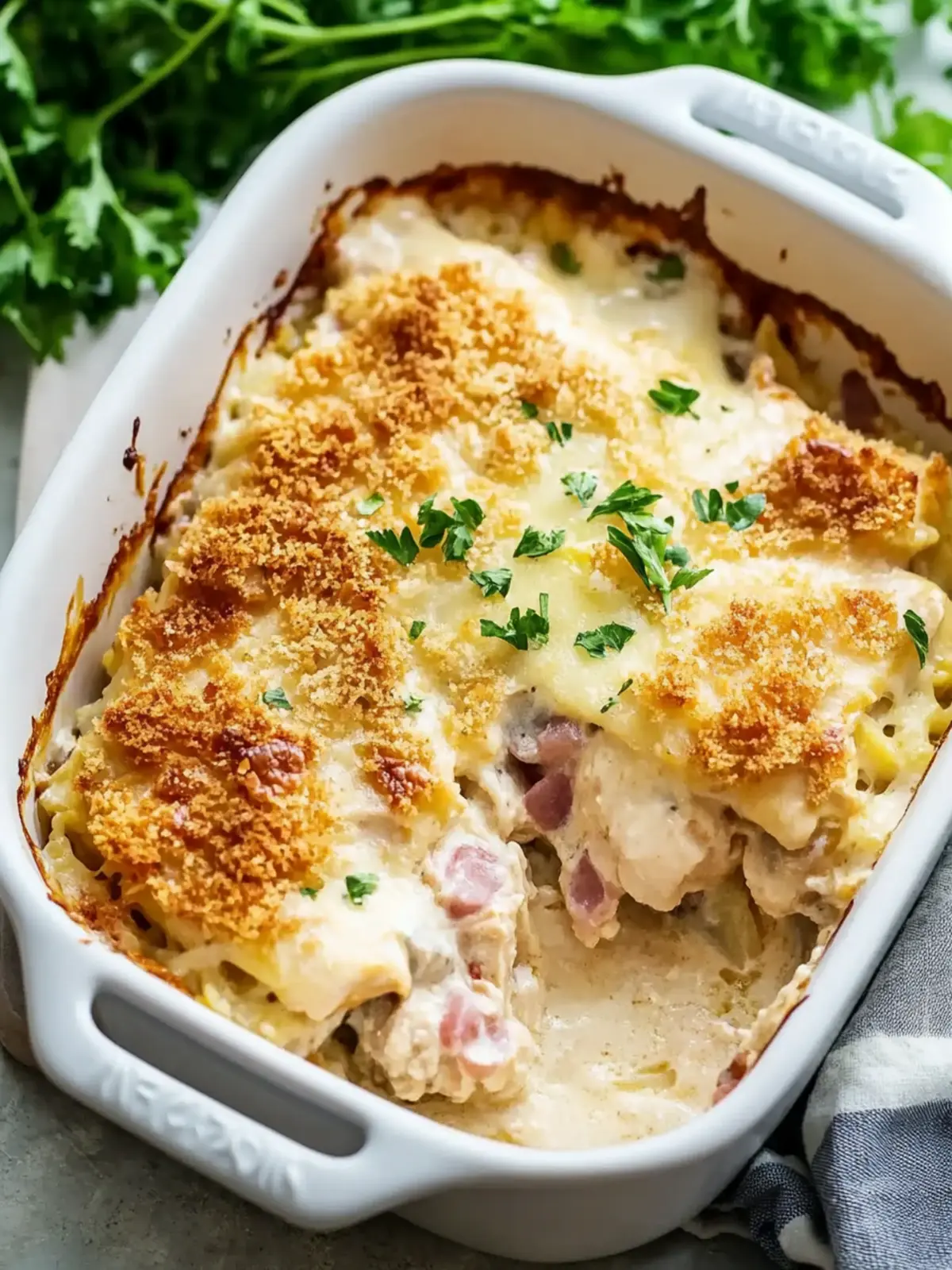 Irresistible Chicken Cordon Bleu Casserole for Easy Family Dinners 2 Chicken Cordon Bleu Casserole