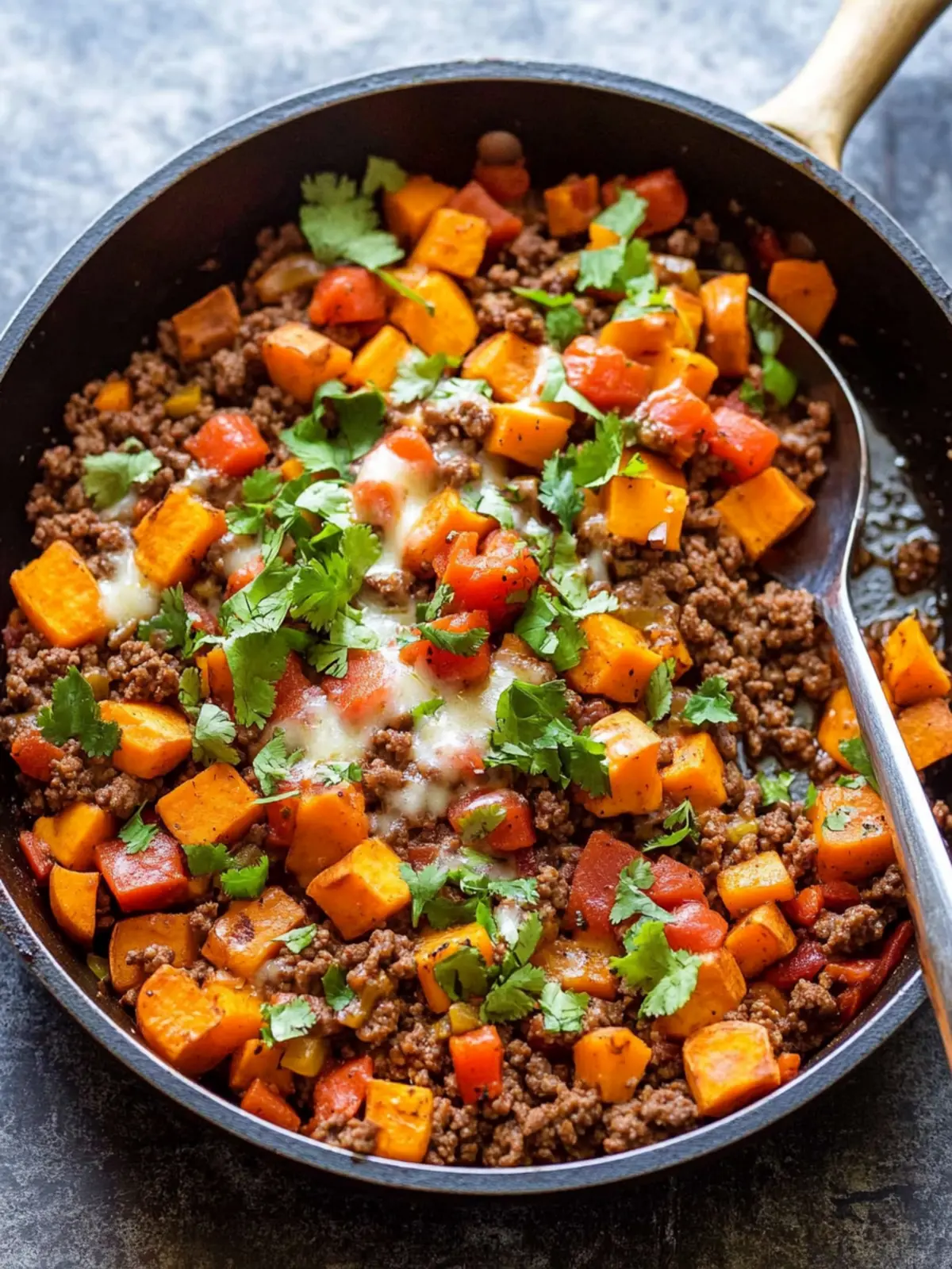 Delicious Southwest Ground Beef and Sweet Potato Skillet Recipe 2 Southwest Ground Beef and Sweet Potato Skillet