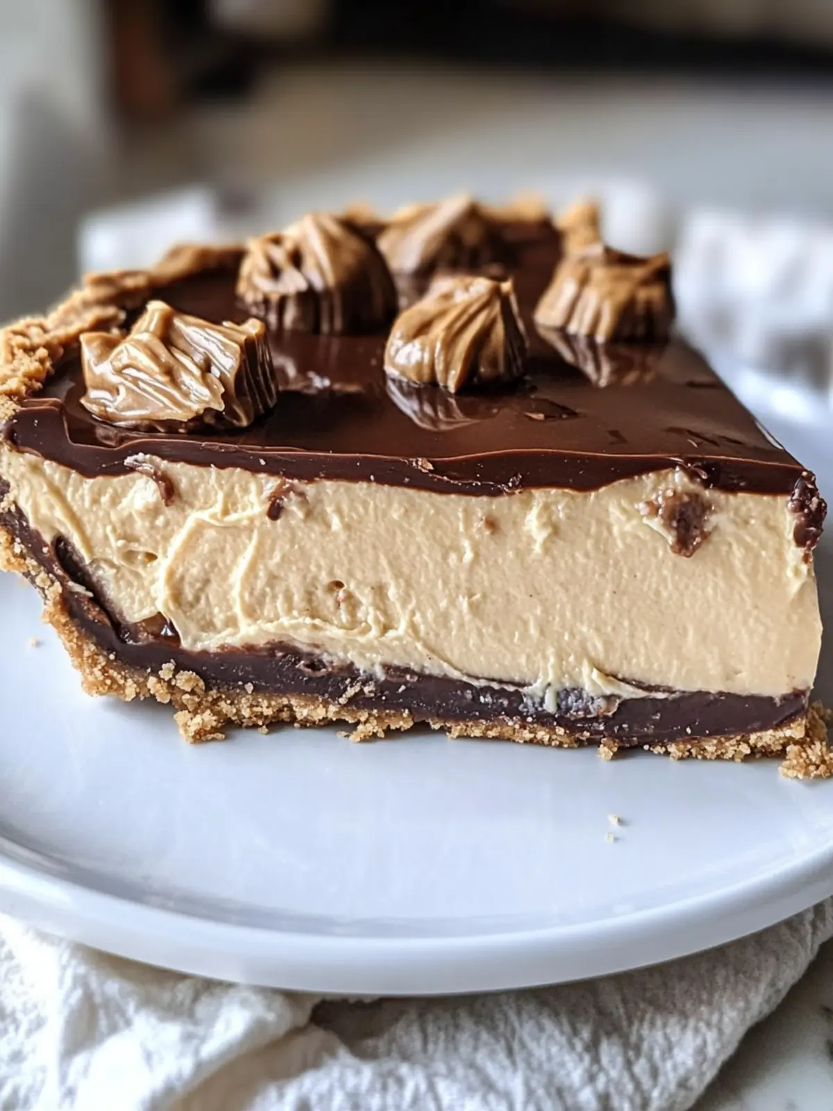 Decadent No Bake Peanut Butter Cup Pie You Can't Resist 4 No Bake Peanut Butter Cup Pie