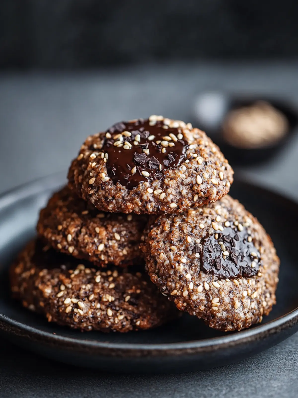 Nutty Sesame Chocolate Rye Breakfast Cookies You ll Love 3 Sesame Chocolate Rye Breakfast Cookies