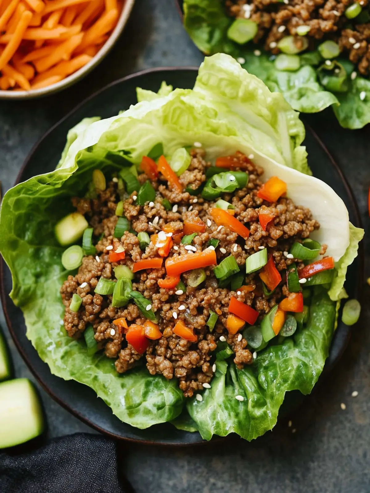 Delicious Asian-Style Ground Beef Lettuce Wraps in 25 Minutes 4 Asian-Style Ground Beef Lettuce Wraps
