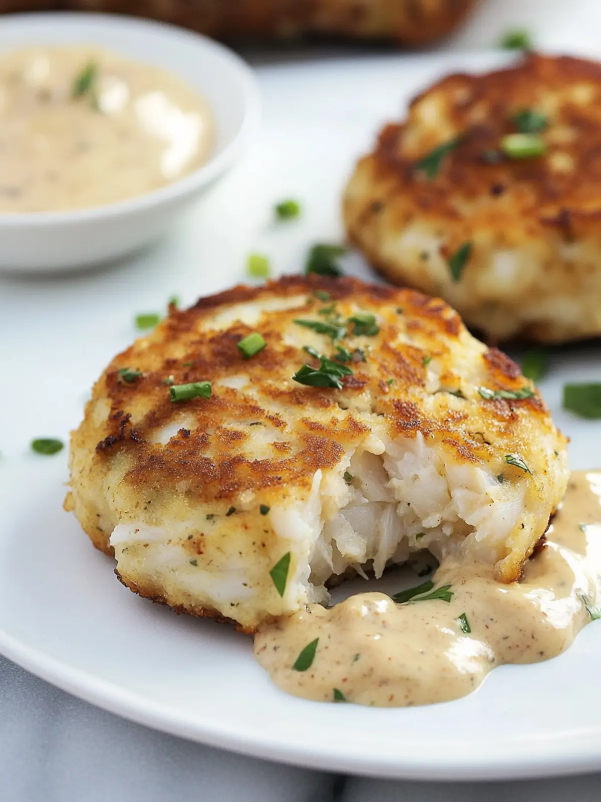 Irresistible Crab Cakes with Remoulade: A Flavor Explosion! 2 Crab Cakes with Remoulade
