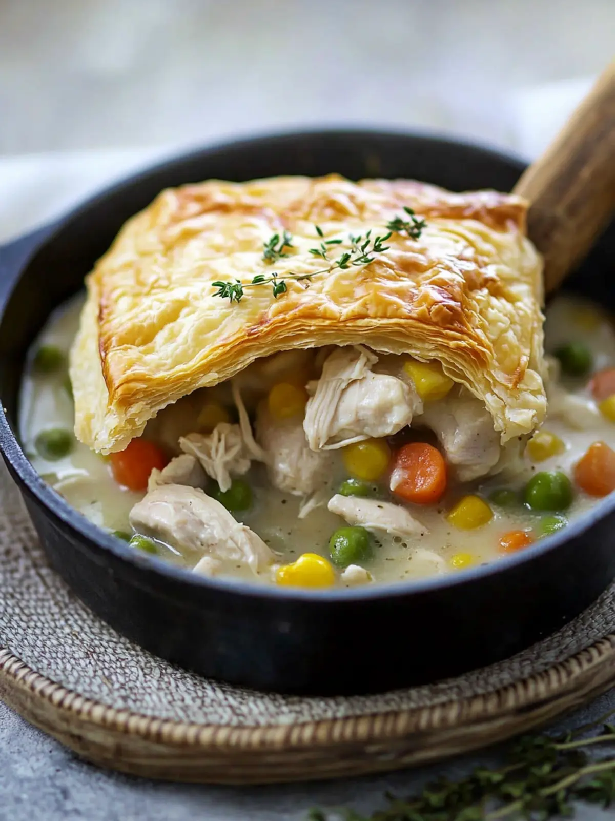Easy Dutch Oven Chicken Pot Pie with Puff Pastry: Comfort Food Delight 3 Easy Dutch Oven Chicken Pot Pie with Puff Pastry