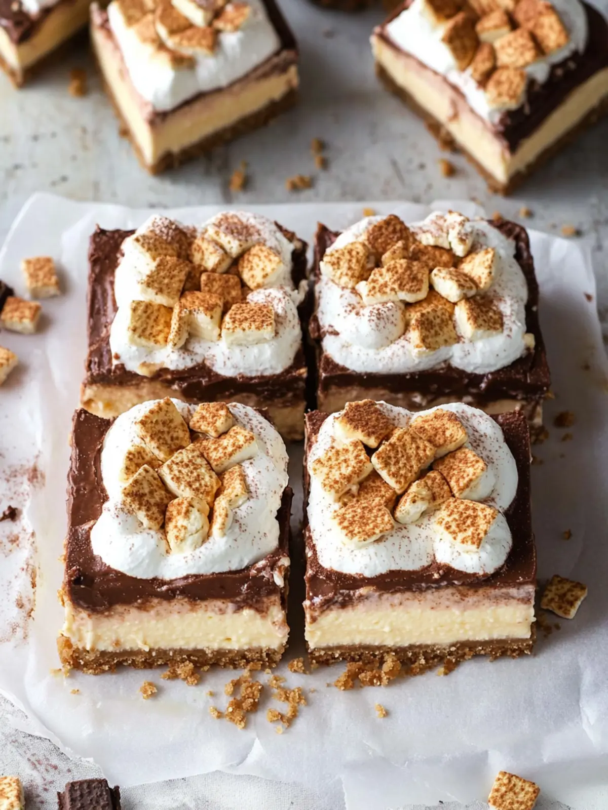 Irresistible Toasted S mores Cheesecake Bars You ll Love 2 Toasted S mores Cheesecake Bars