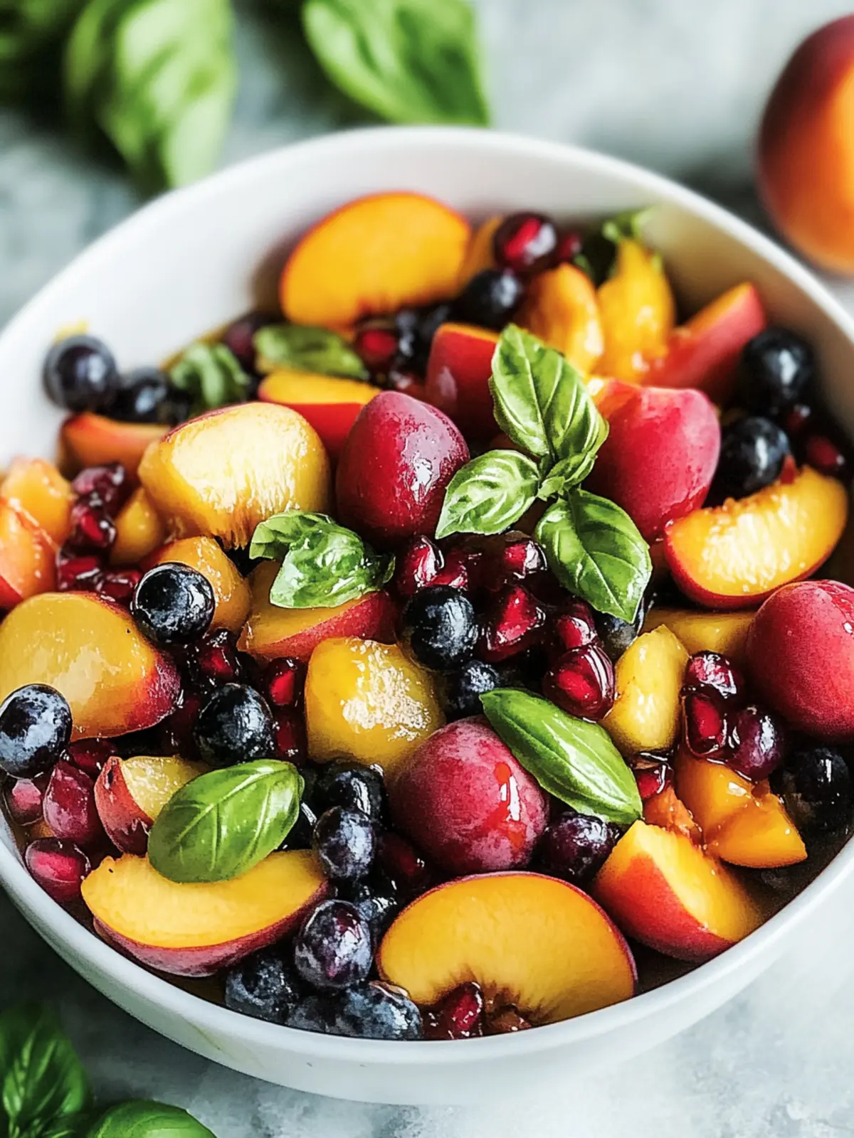 Honey Lime Basil Peach Fruit Salad: Refreshing & Vegan Bliss 4 Honey Lime Basil Peach Fruit Salad: A Refreshing Delight!