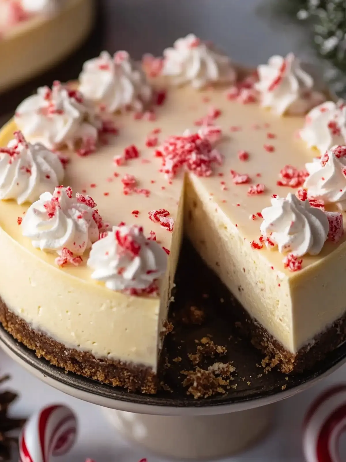 Delicious Peppermint Eggnog Cheesecake for Holiday Cheers 3 Peppermint Eggnog Cheesecake