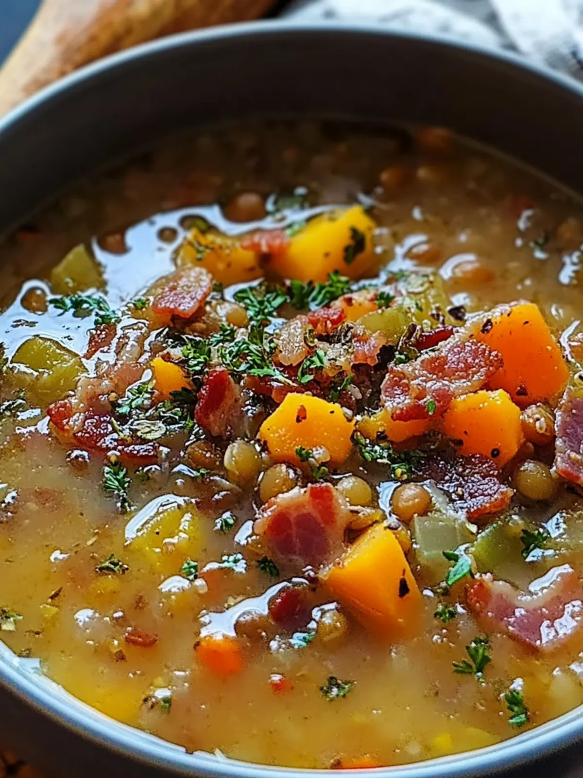 Cozy Up with French Lentil Bacon Soup for Ultimate Comfort 4 French Lentil Bacon Soup