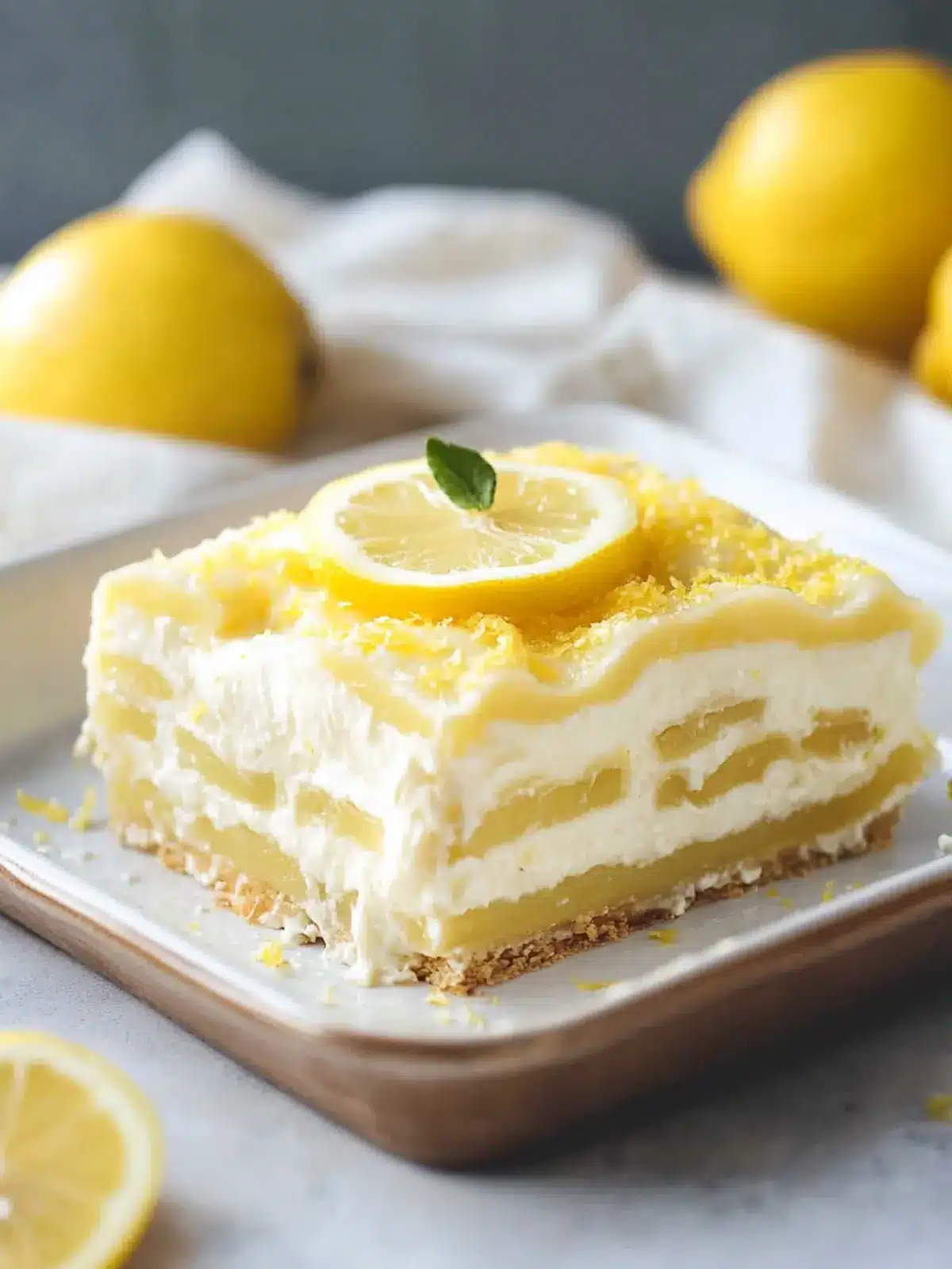 Heavenly No-Bake Lemon Lasagna for Refreshing Dessert Bliss 2 No-Bake Lemon Lasagna