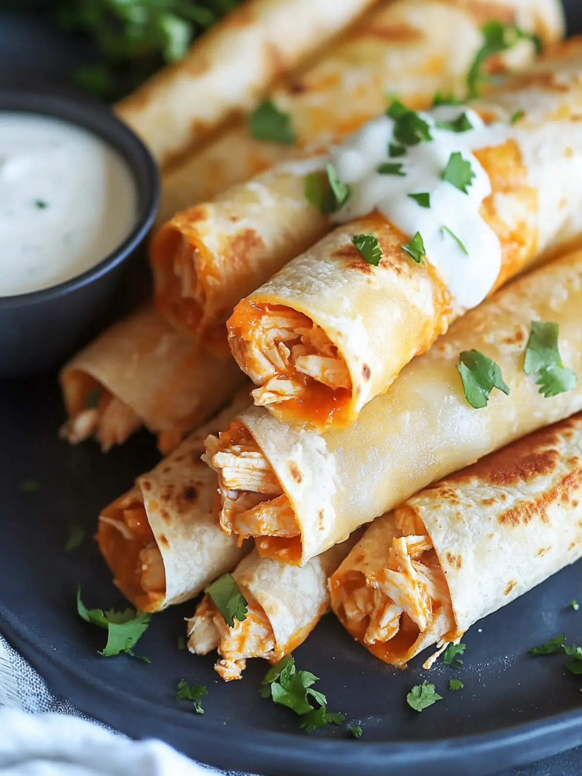 Crispy Buffalo Chicken Taquitos for Ultimate Game Day Fun 4 Buffalo Chicken Taquitos
