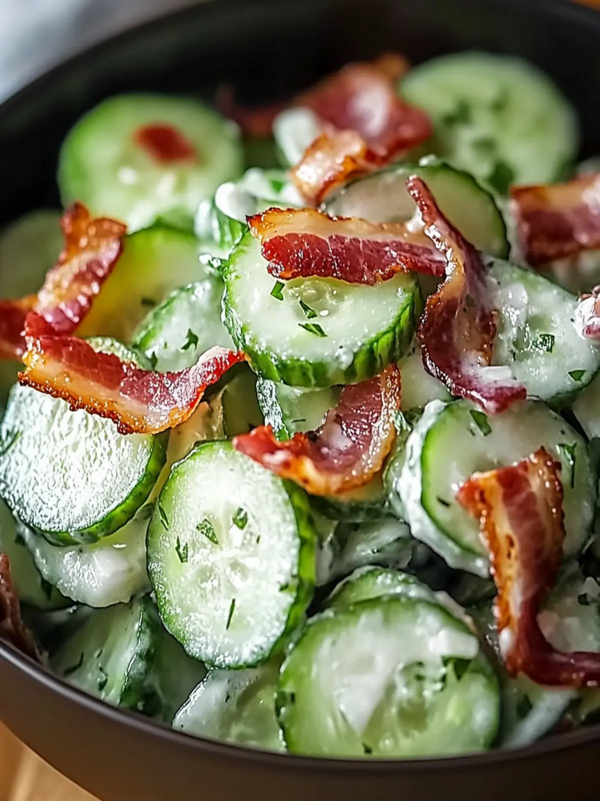 Refreshingly Crunchy Cucumber Salad with Bacon You ll Love 3 Refreshingly Crunchy Cucumber Salad with Bacon You ll Love