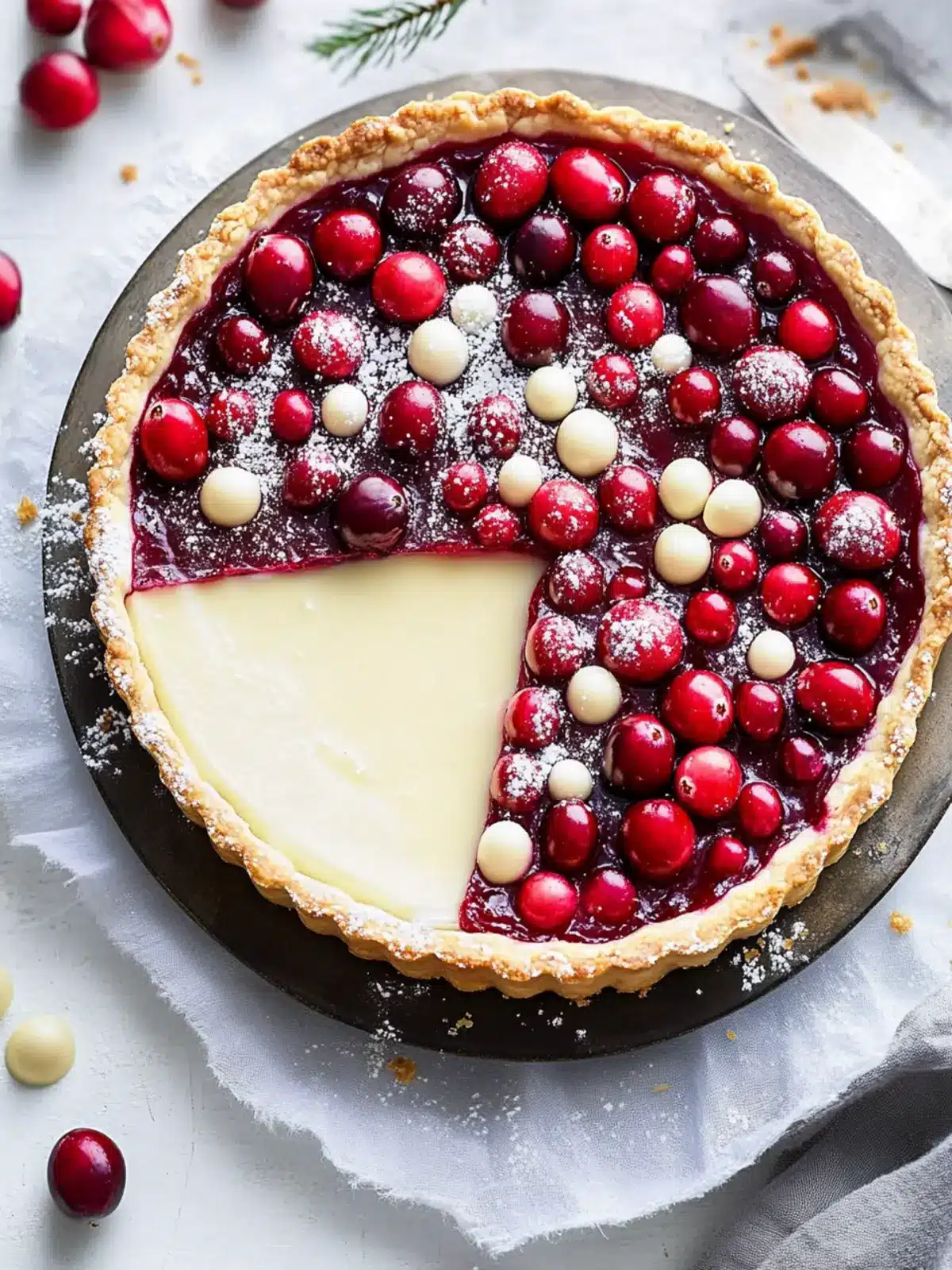 Irresistible No-Bake Cranberry White Chocolate Tart Delight 2 Cranberry White Chocolate Tart