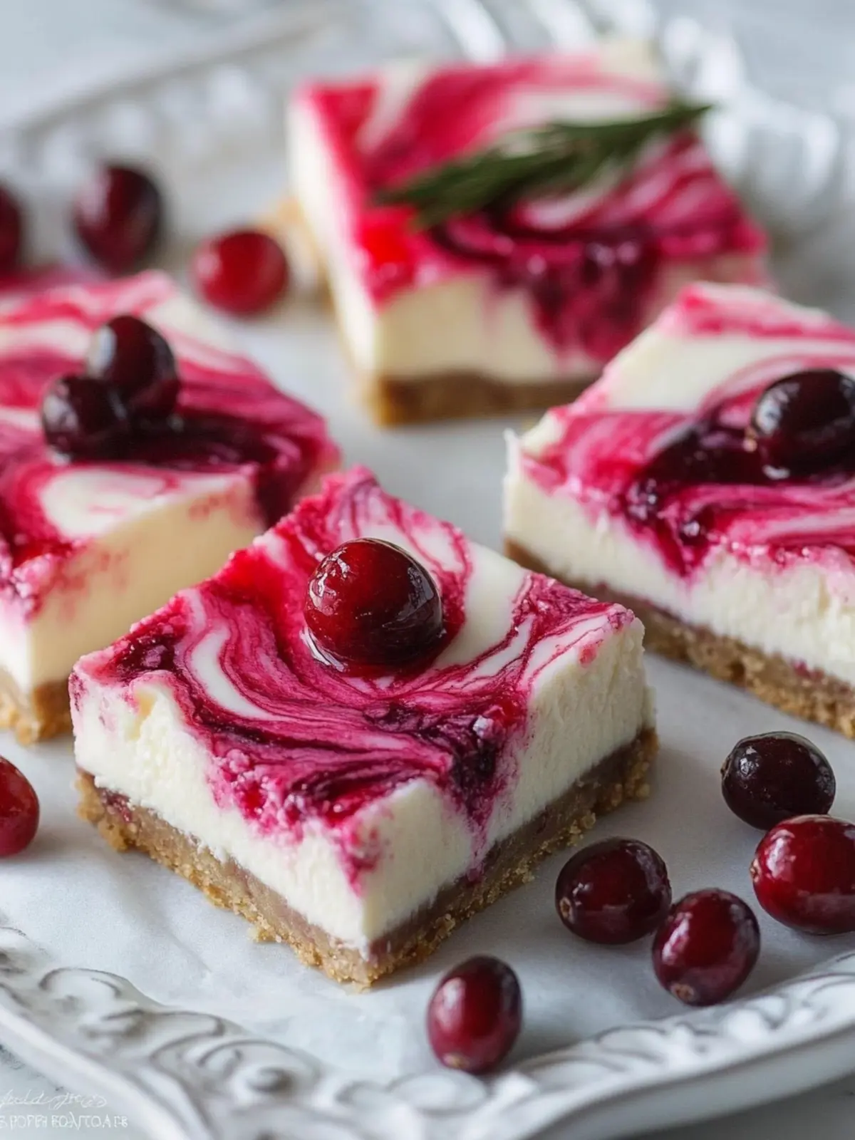 Delicious Cranberry Swirl Cheesecake Squares for Guilt-Free Indulgence 2 Cranberry Swirl Cheesecake Squares